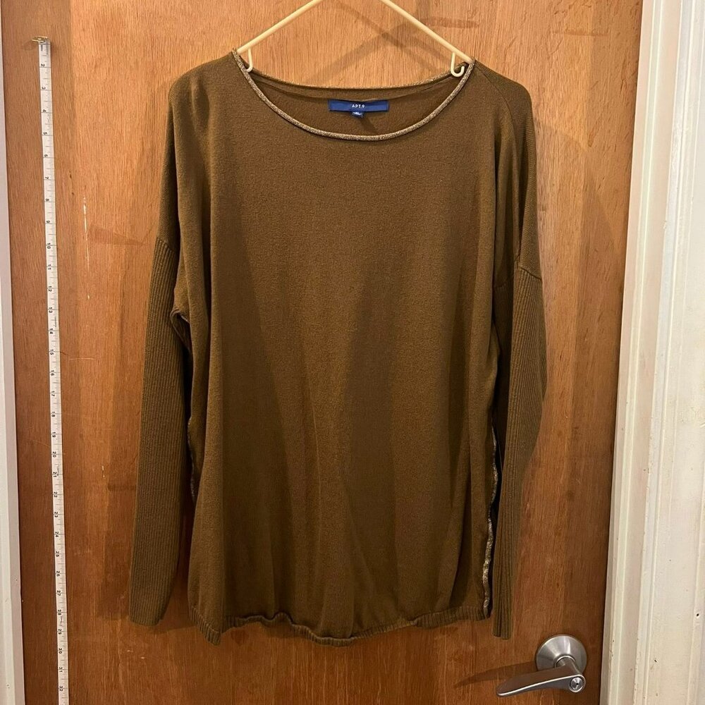 ❤️‍🔥❤️‍🔥🐻Size XL - Apt 9 - Brown Lightwight Knit Pullover/Sweater